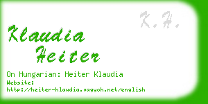 klaudia heiter business card